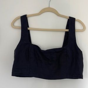 NWOT Reformation linen crop top